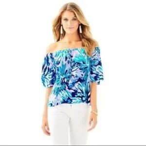 Women's Lilly pulitzer Sain Off-Shoulder Top